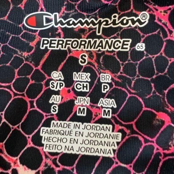 Champion Performance Pink Black PowerFlex Crop Leggings Women’s Small - Picture 3 of 7